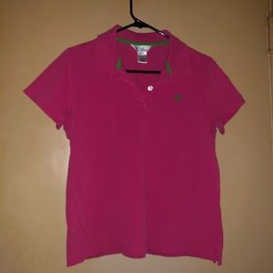 LILLY PULITZER Pink Polo Size Large